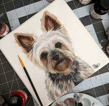 Load image into Gallery viewer, Hand Painted Pet Portrait- Gallery Wrapped Canvas